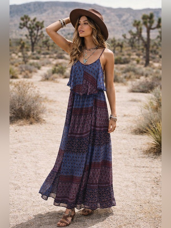 American Eagle Outfitters Dresses & Skirts - American Eagle Boho Patchwork Floral Maxi Dress XS
